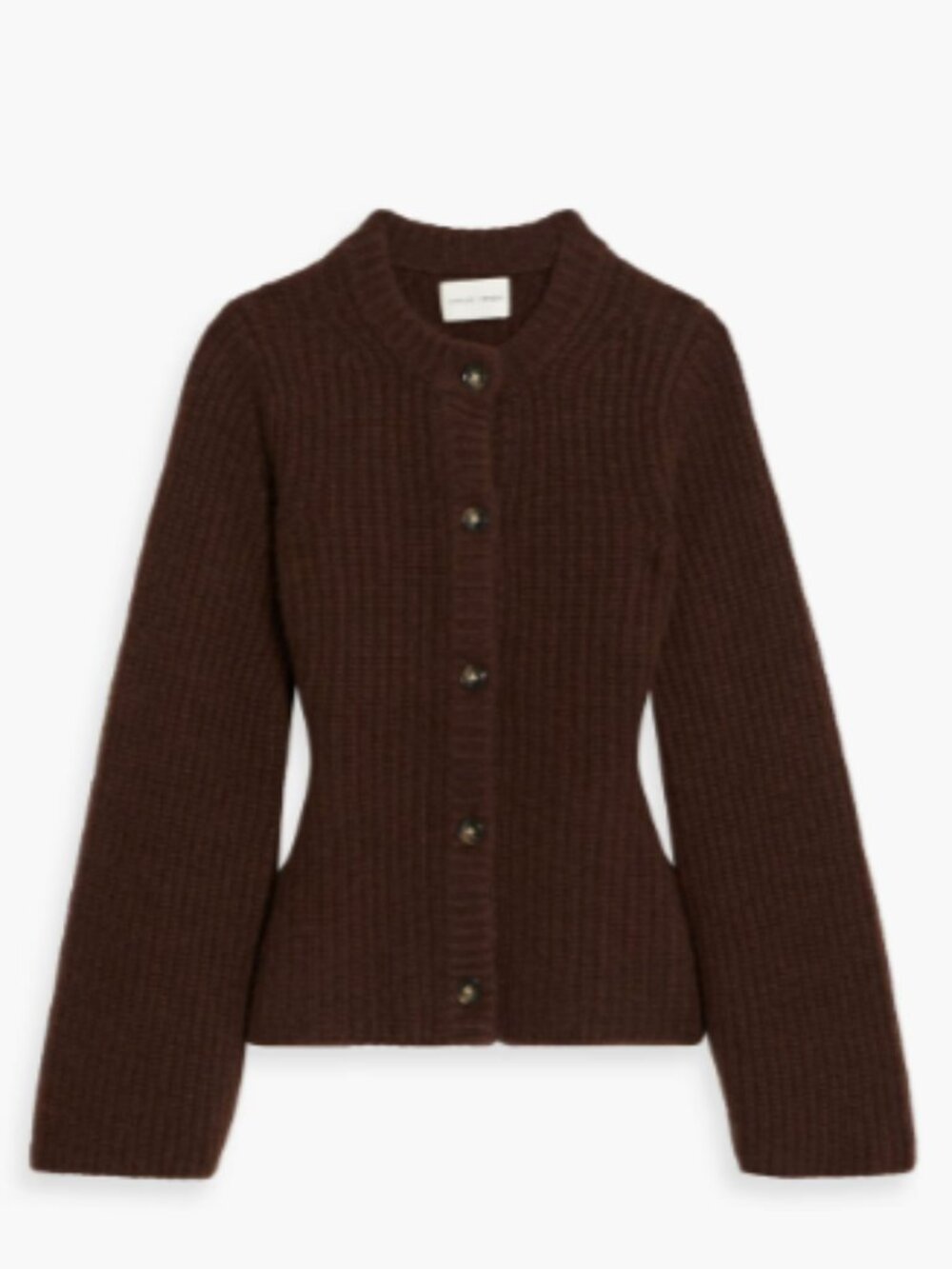 LOULOU STUDIO Rasa 100% Cashmere Cardigan XS, Chocolate - Picture 4 of 8